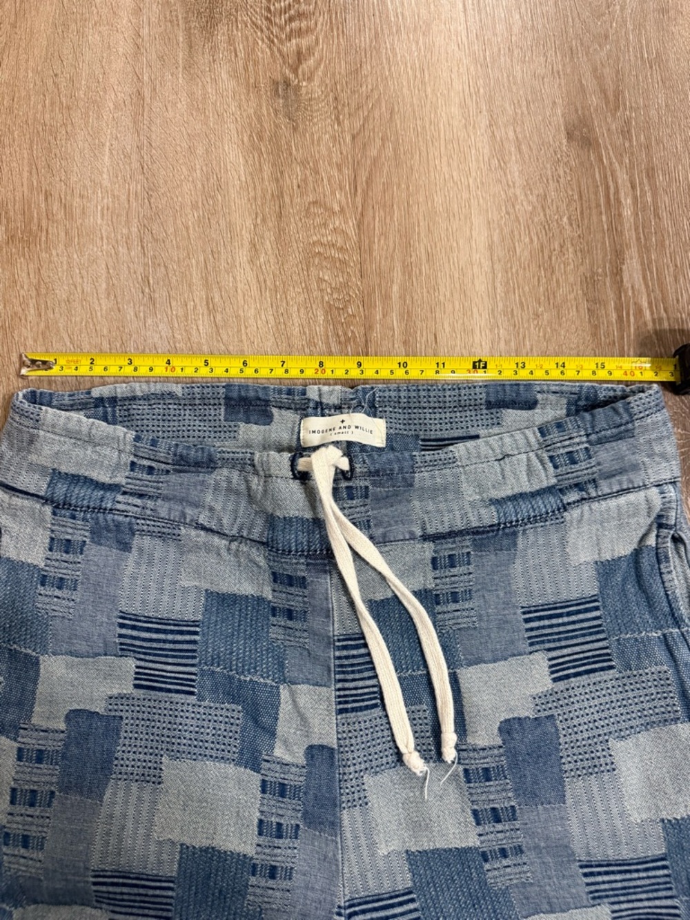 Imogene + Willie Denim Patch Work Cropped Pants Cotton Boho Size Small Hippie - Picture 6 of 6